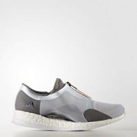 Zapatillas de entrenamiento Gris Dos/Plata Metálico/Gris Las Cuatro Mujer Adidas Pure Boost X Trainer Zip (Bb3289)