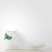 Calzado Blanco/Calzado Blanco/Verde Mujer Zapatillas Adidas Originals Stan Smith Choque Primeknit (By9252)