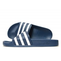 Adidas Originals Adilette Slides Calzado Armada/Blanco Mujer Zapatillas