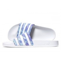 Mujer Adidas Originals Adilette Slides Blanco/Floral Zapatillas