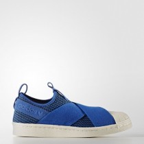 Mujer Adidas Originals Superstar Slip-On Zapatillas Azul/Apagado Blanco Zapatillas deportivas (Bb2120)