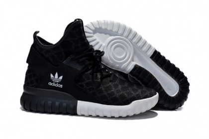 Hombre Adidas Originals Tubular X Knit Zapatillas de deporte - Negro/Carbon/Vendimia Blanco