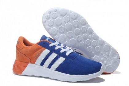Zapatillas running Mujer/Hombre Adidas Neo Originals 2 Ante Azul Blanco Naranja