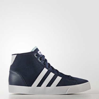 Mujer Colegial Armada/Calzado Blanco/Claro Azul Zapatillas running Adidas Neo Cloudfoam Daily Qt Mid (Aw4215)