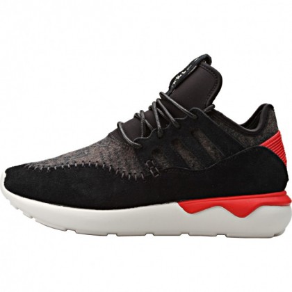 Adidas Tubular Moc Runner Núcleo Negro/Rojo Hombre Zapatillas de running