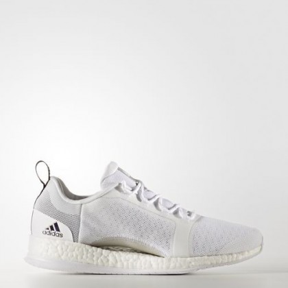 Calzado Blanco/Plata Metálico/Núcleo Negro Mujer Zapatillas de entrenamiento Adidas Training Pure Boost X Trainer 2.0 (Bb3285)