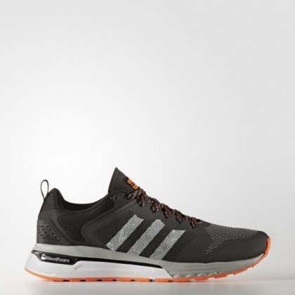 Oscuro Gris/Blanco/Naranja Hombre Zapatillas Adidas Neo Cloudfoam Super Flyer