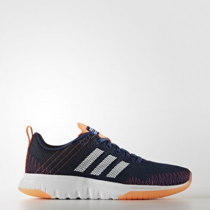 Misterio Azul/Calzado Blanco/Brillo Naranja Mujer Zapatillas casual Adidas Neo Cloudfoam Super Flex (Aw4206)
