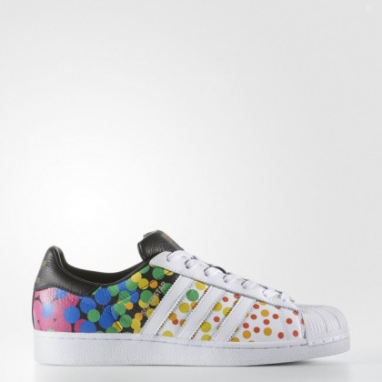 Blanco/Núcleo Negro/Verde/Azul/Rosa/Amarillo Hombre/Mujer Adidas Originals Pride Pack Superstar Zapatillas (Cm7802)