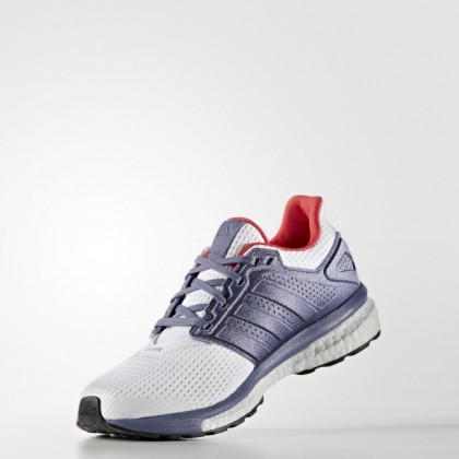 Blanco/Súper Púrpura/Rayo Rojo Zapatillas running Adidas Mujer Supernova Glide 8 (S80277)