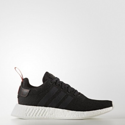 Hombre Zapatillas de deporte Núcleo Negro/Núcleo Negro/Naranja Adidas Originals Nmd_r2 (Cg3384)