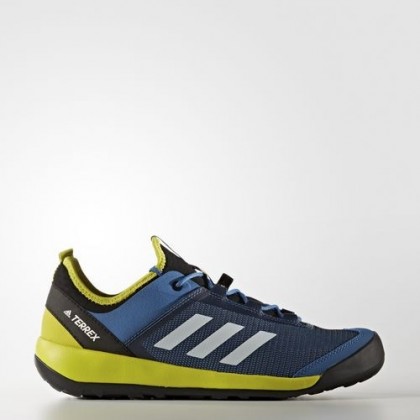 Hombre Núcleo Azul/Tiza Blanco/Amarillo Zapatillas Adidas Terrex Swift Solo (Bb1993)