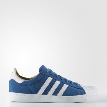 Núcleo Azul/Calzado Blanco/Oro Metálico Hombre Zapatillas Adidas Originals Superstar Vulc Adv (Bb8607)