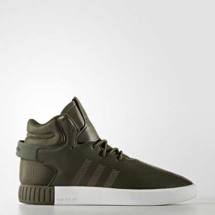 Mujer/Hombre Oscuro Gris/Negro/Victoria Rojo Adidas Originals Tubular Invader Zapatillas (S81795)