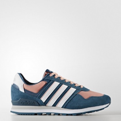 Mujer Armada Noche/Calzado Blanco/Rastro Rosa Adidas Neo 10k Zapatillas (Bb9802)
