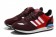 Hombre Adidas 700 Zx En Salsa Rojo Con Chinese Rojo Y Blanco Zapatillas